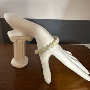 Cyan Jade Beaded Bracelet 8mm